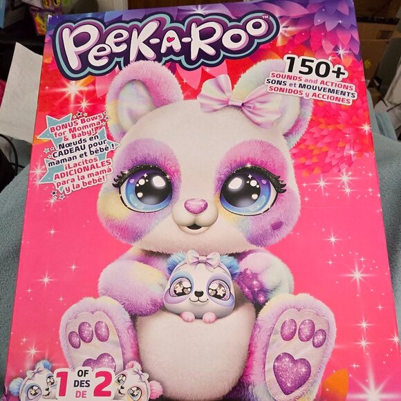 PEEK A BOO RAINBOW PANDA ROO w/ BABY *NIB* - Picture 1 of 4